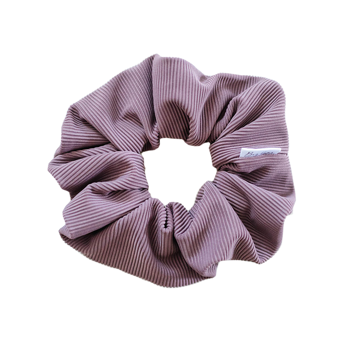 Scrunchie (Mini) - Mauve Ribbed Tricot