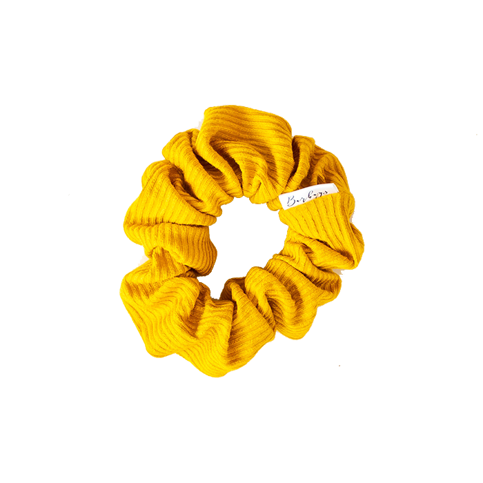 Scrunchie (Petite) - Mustard Rib Knit