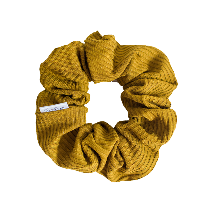 Scrunchie (Mini) - Vintage Gold Rib Knit